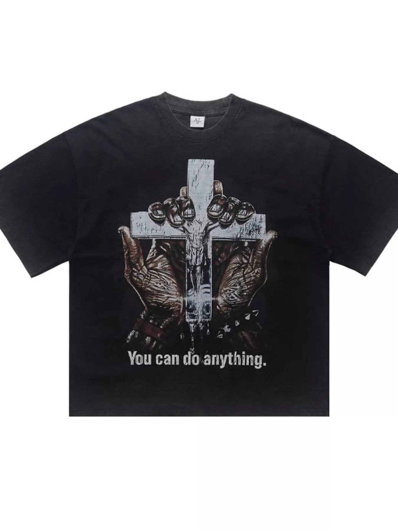Men's Vintage Wash Cross Graphic T-Shirt