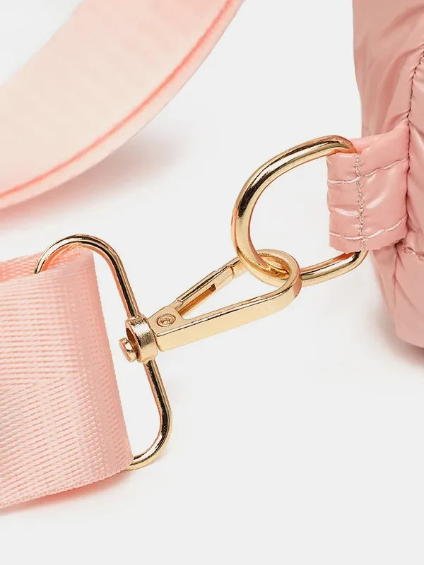 Quilted Adjustable Strap Puffy Sling Bag