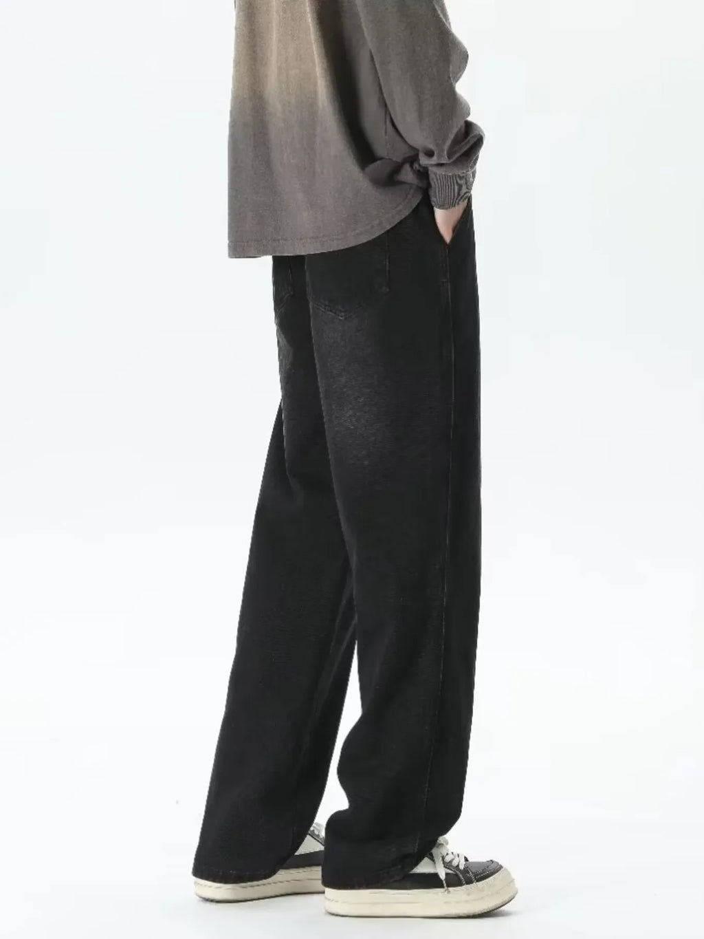 Men's Full Size Gradient Wash Loose Fit Jeans Plus Size