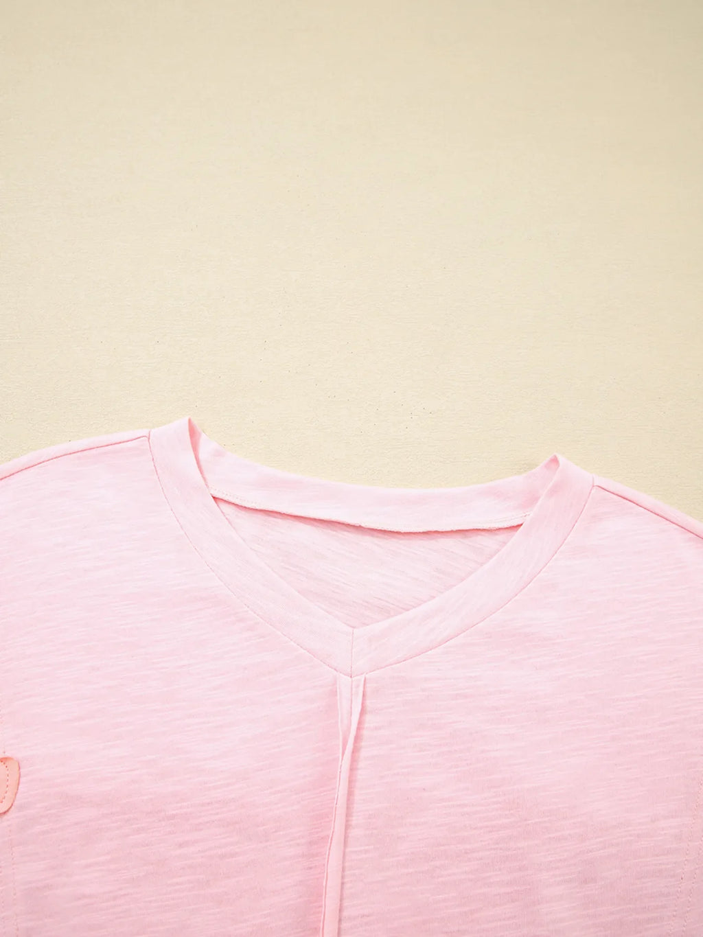 Flower Patched Exposed Seam Oversized T Shirt