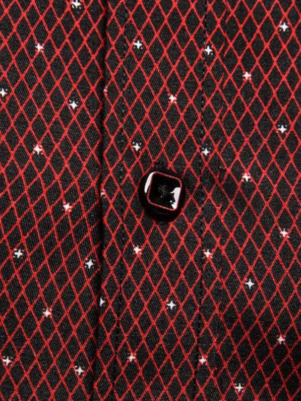 Men's Slim Fit Short Sleeve Dotted Shirt