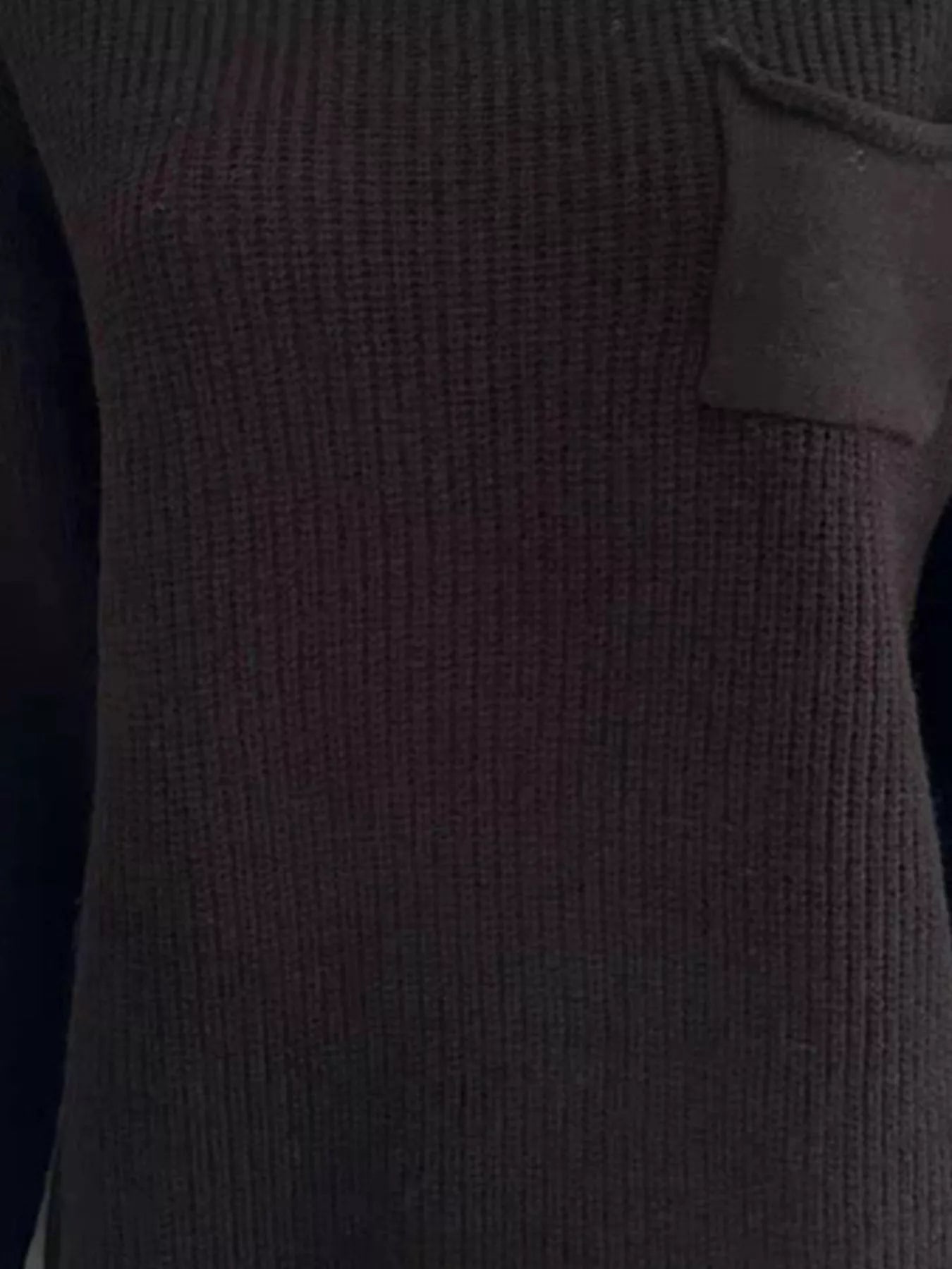 Pocket Detail Dropped Shoulder Sweater