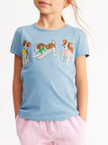 Children's Puppy Graphic Short Sleeve T-Shirt