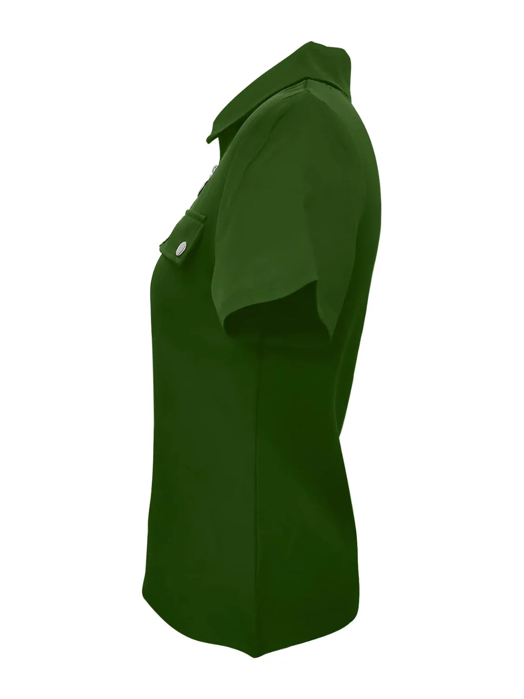 Zip Collar Short Sleeve Top