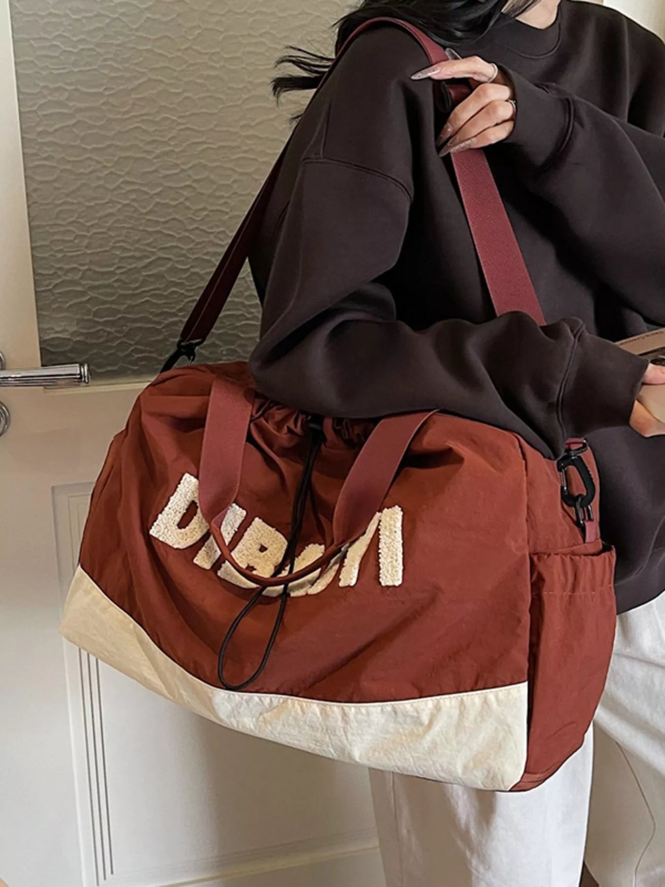 Color Block Large Capacity Travel Bag