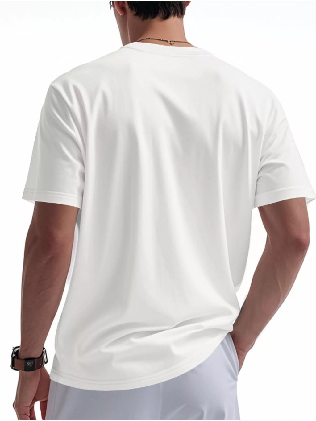 Men's Full Size Casual Button Detail Short Sleeve T-Shirt Plus Size