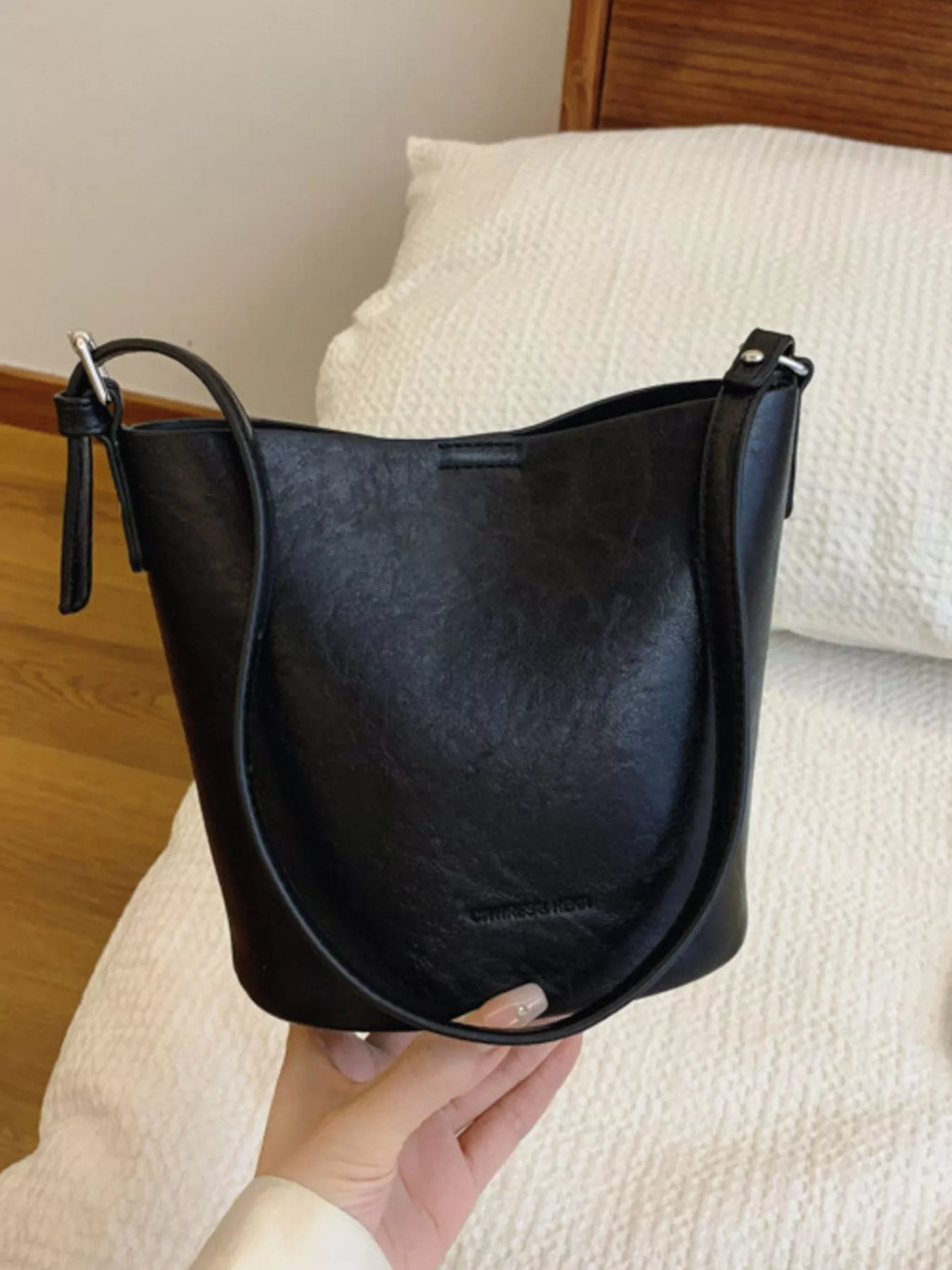 Vintage Style Bucket Crossbody Bag