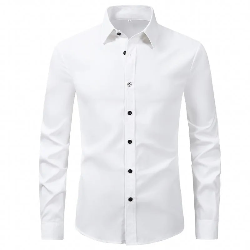 Men's Plus Size Button Up Long Sleeve Shirt