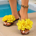 Floral Embellished Flat Sandals