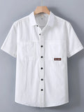 Men's Plus Size Button Up Short Sleeve Shirt