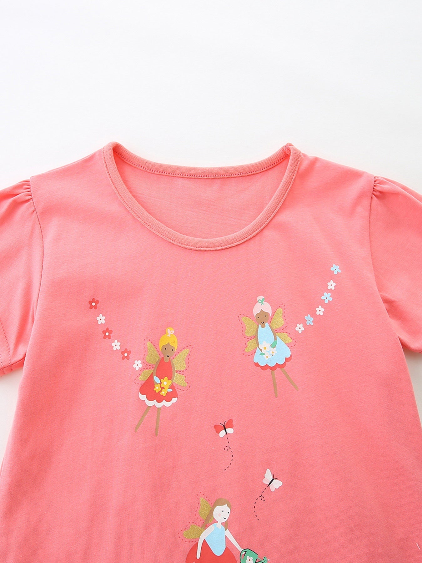 Children's Fairy Print Short Sleeve T-Shirt