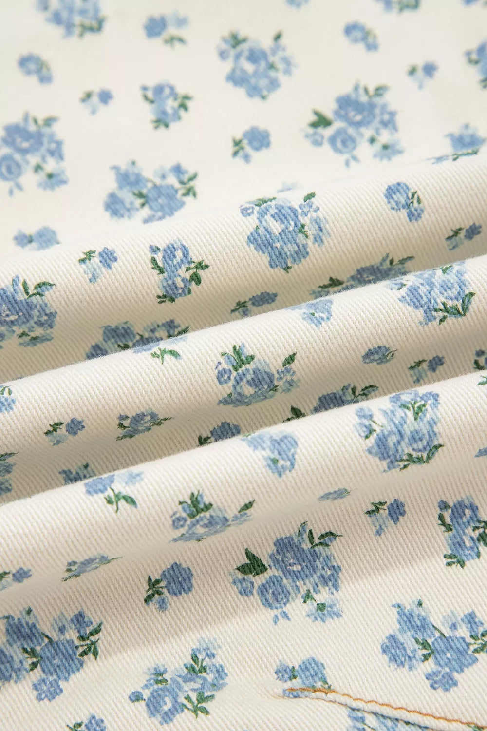 Grommet Knot Waist Floral Barrel Leg Jeans