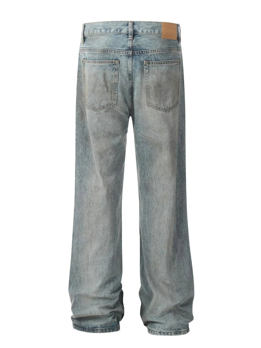 Men's Distressed Wide Leg Jeans