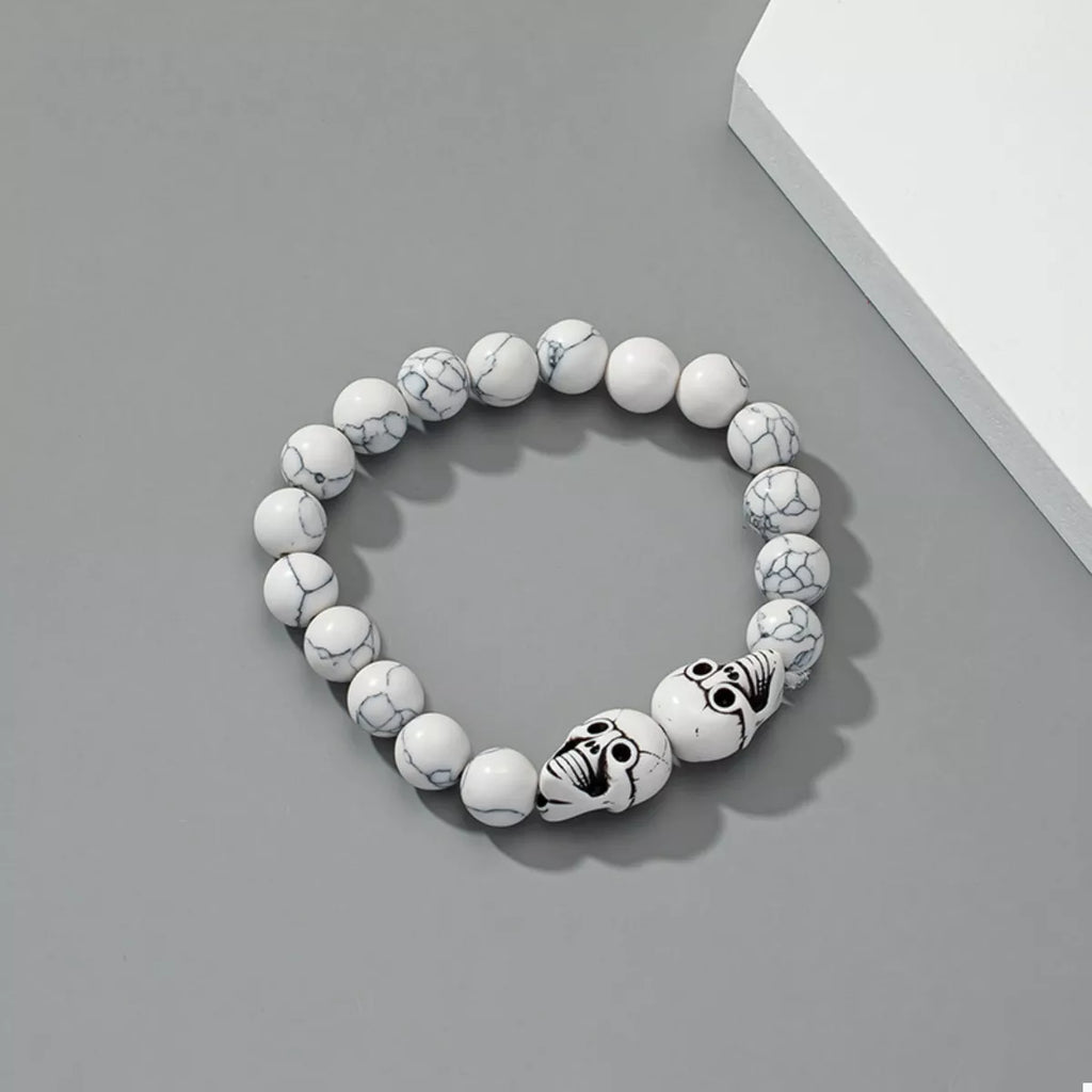 Halloween Skull Beaded Bracelet