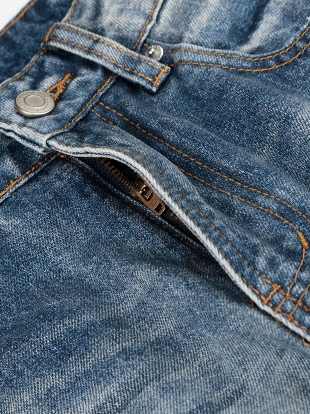 Men's Wide Leg Vintage Wash Jeans