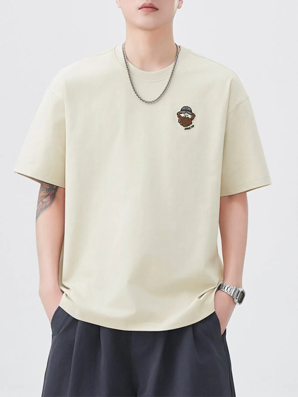 Men's Plus Size Round Neck Short Sleeve T-Shirt