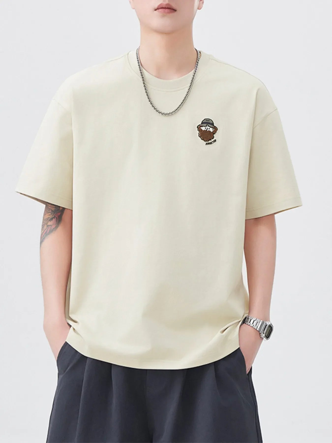 Men's Plus Size Round Neck Short Sleeve T-Shirt