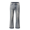 Men's Frayed Hem Bootcut Jeans