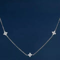925 Sterling Silver Clover Charm Necklace
