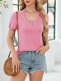 Lace Detail Short Sleeve T-Shirt