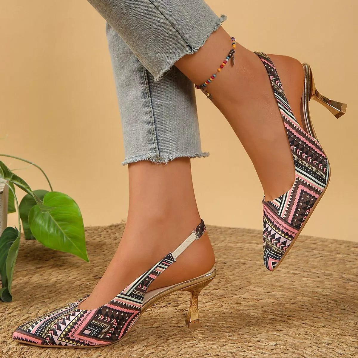 Point Toe Slingback Pumps