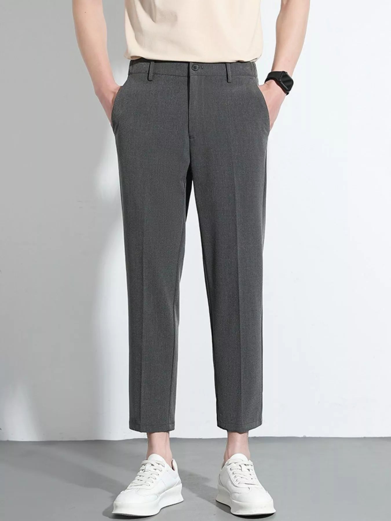 Men's Slim Fit Cropped Pants