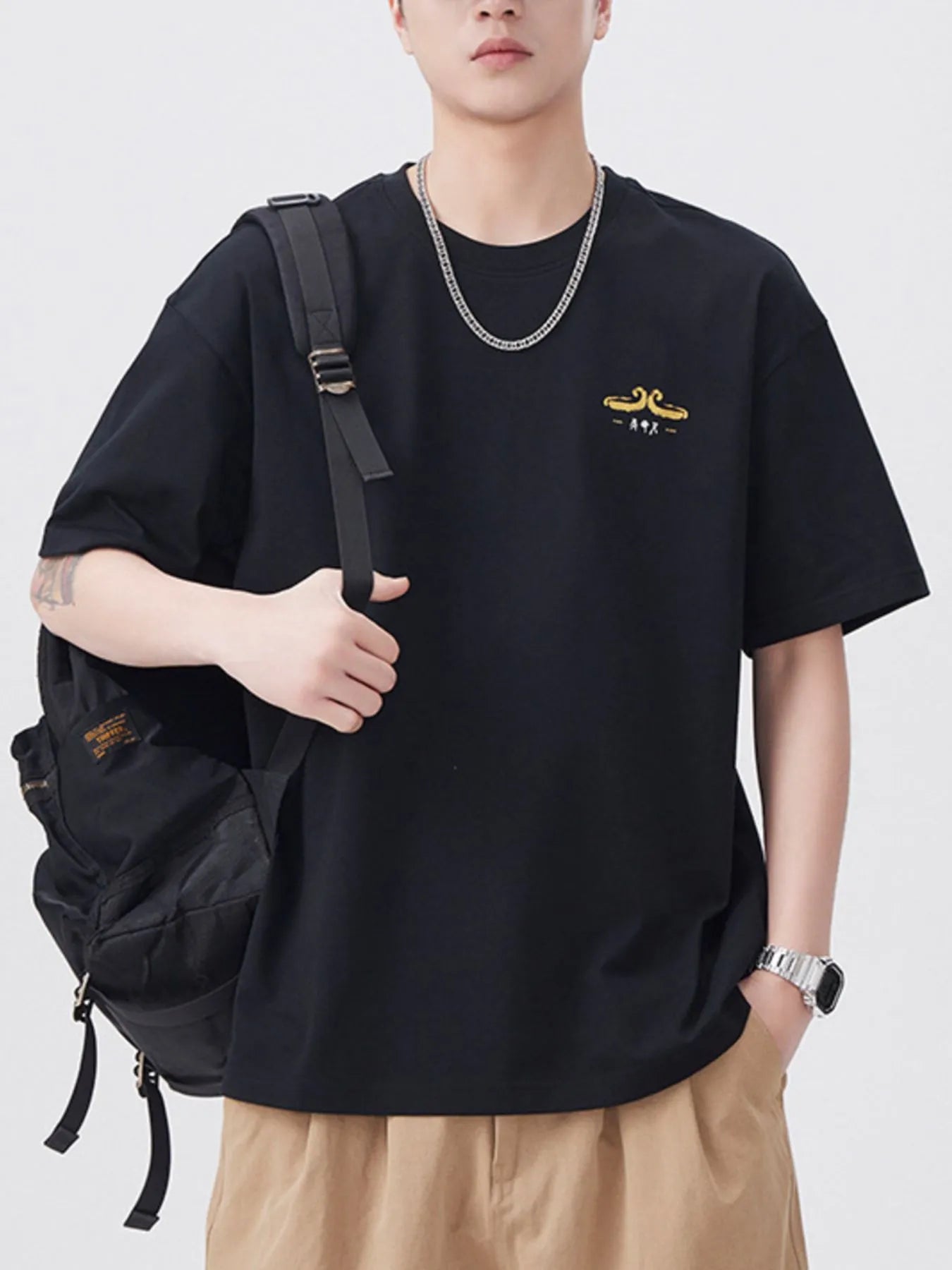 Men's Plus Size Round Neck Short Sleeve T-Shirt