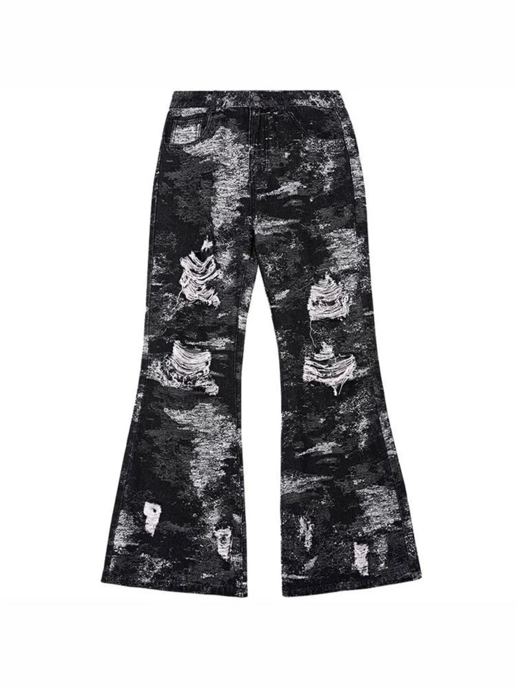 Men's Distressed Wide Leg Jeans
