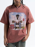Men's Graphic Oversized Washed T-Shirt