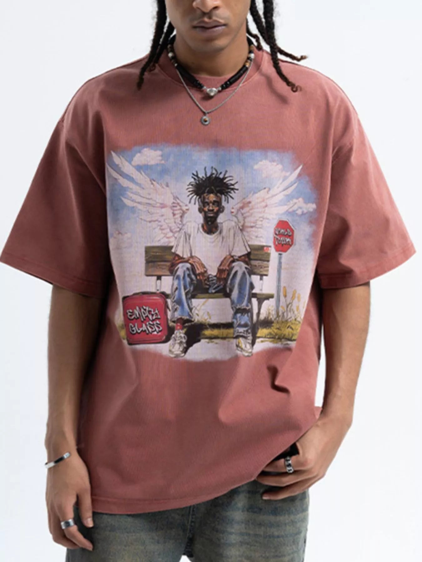 Men's Graphic Oversized Washed T-Shirt