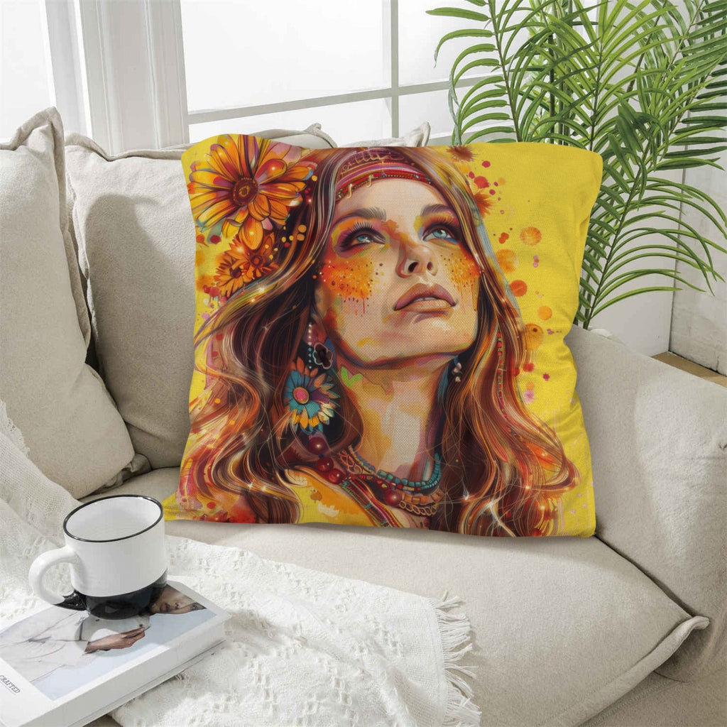 Baha Ranch Retro Girl Pillow Case Made in America
