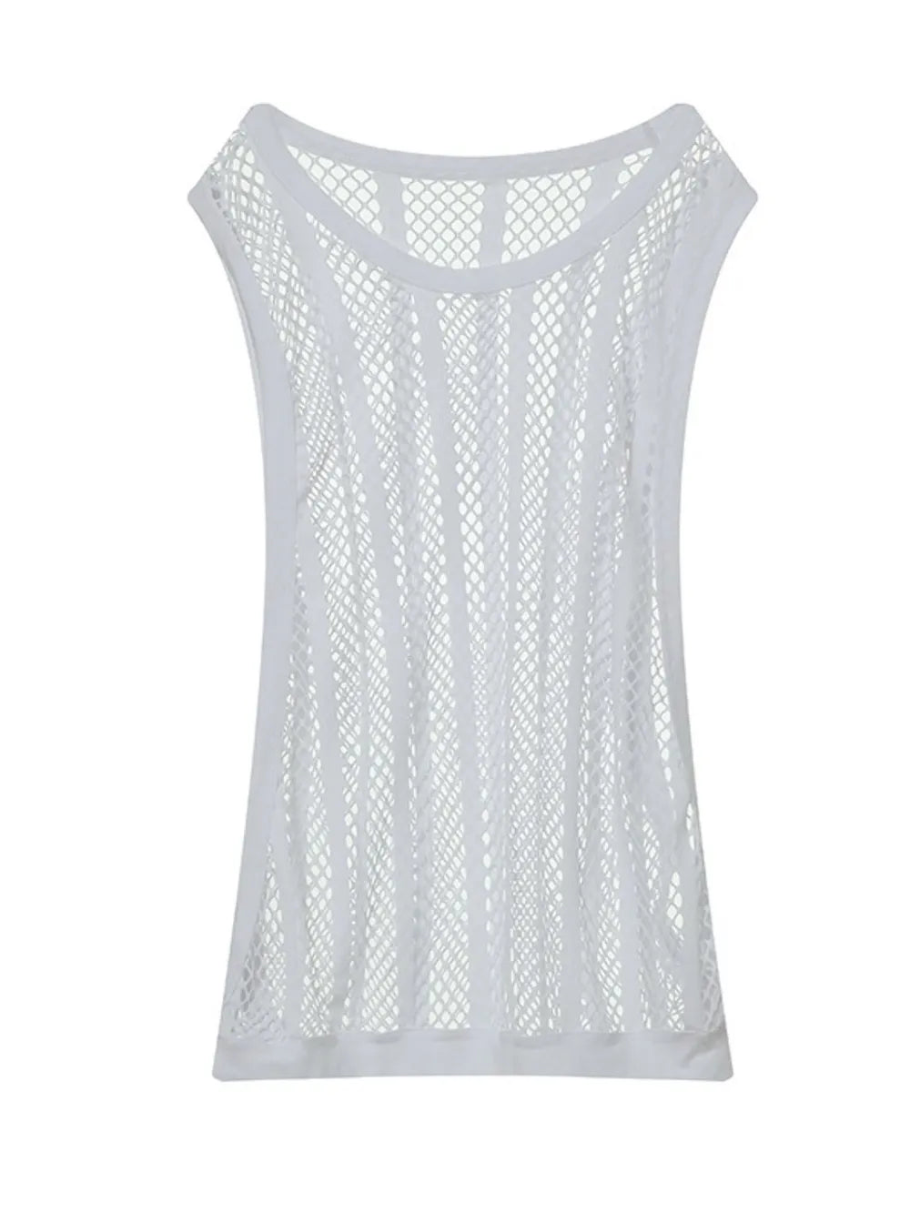 Men's Openwork Round Neck Tank