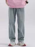 Men's Distressed Wide Leg Jeans