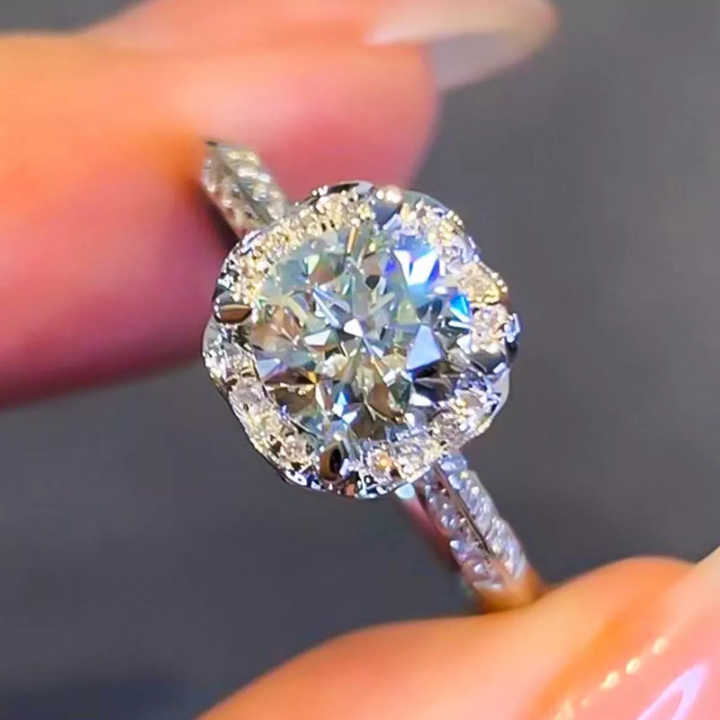1 Carat 925 Sterling Silver Moissanite Ring