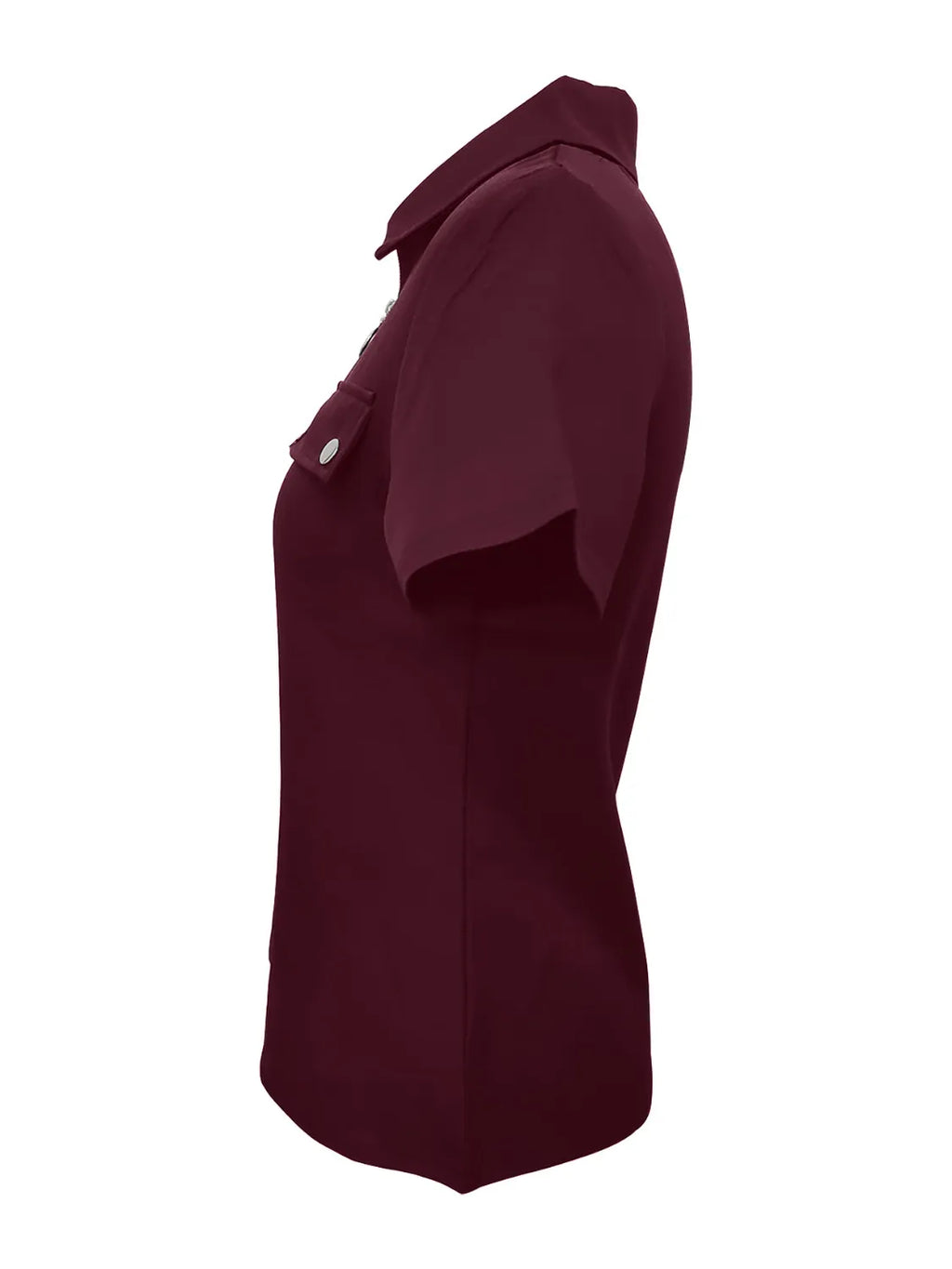 Zip Collar Short Sleeve Top