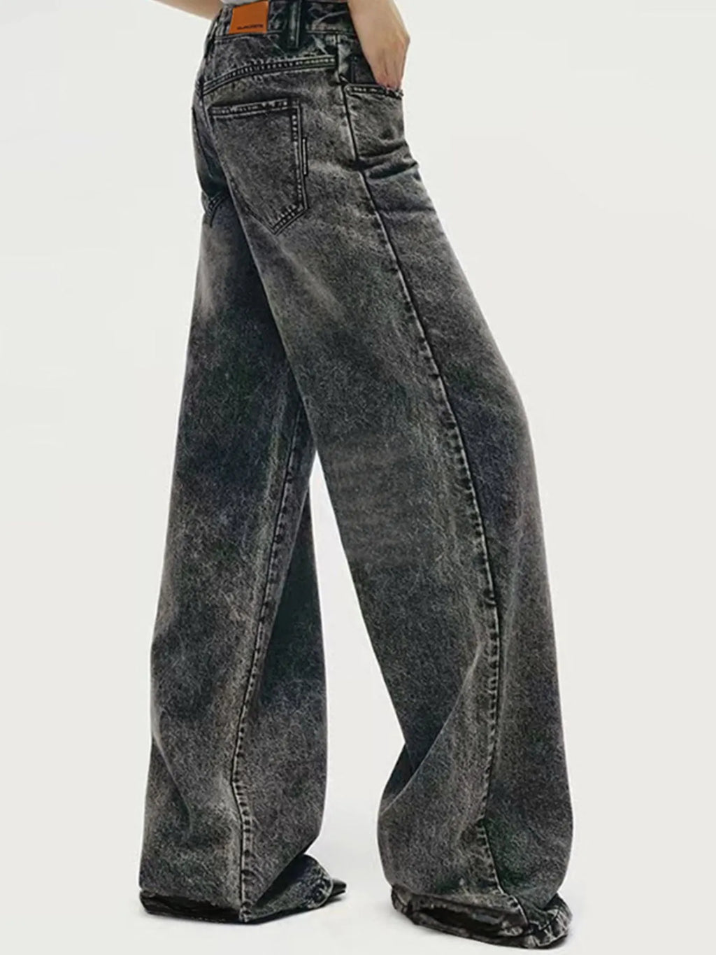 Men's Vintage Washed Wide Leg Jeans