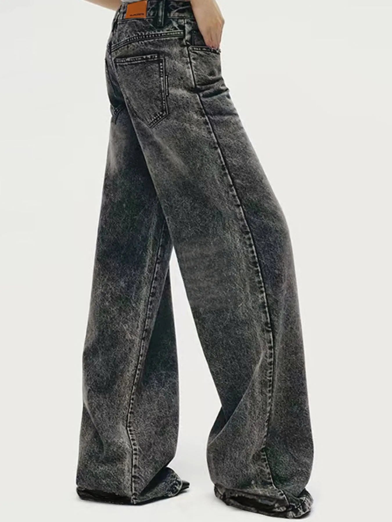 Men's Vintage Washed Wide Leg Jeans