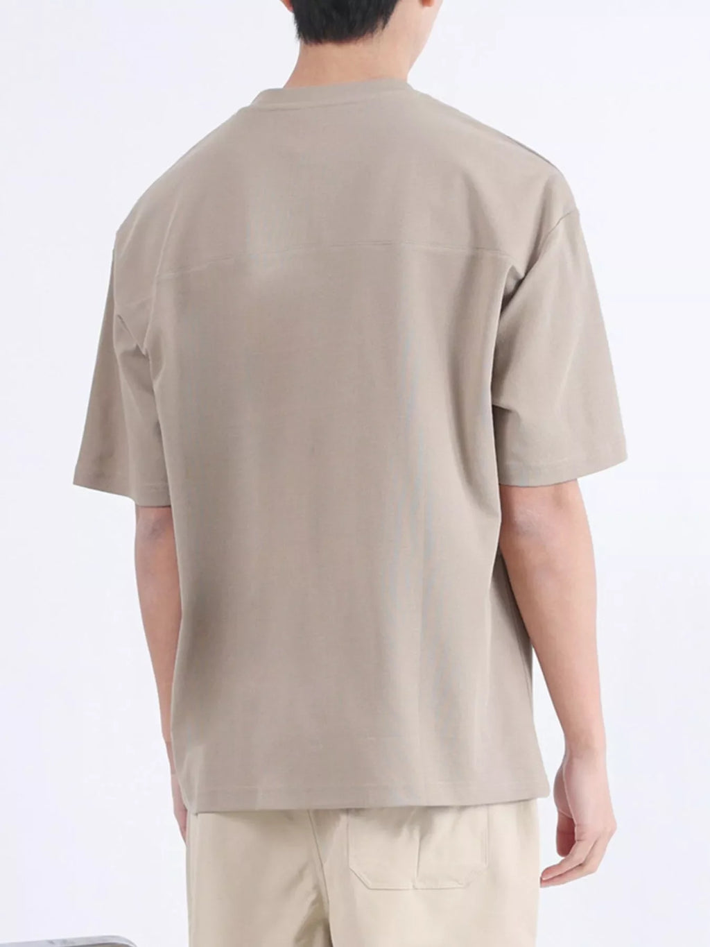 Men's Plus Size Half Sleeve Solid Color Top