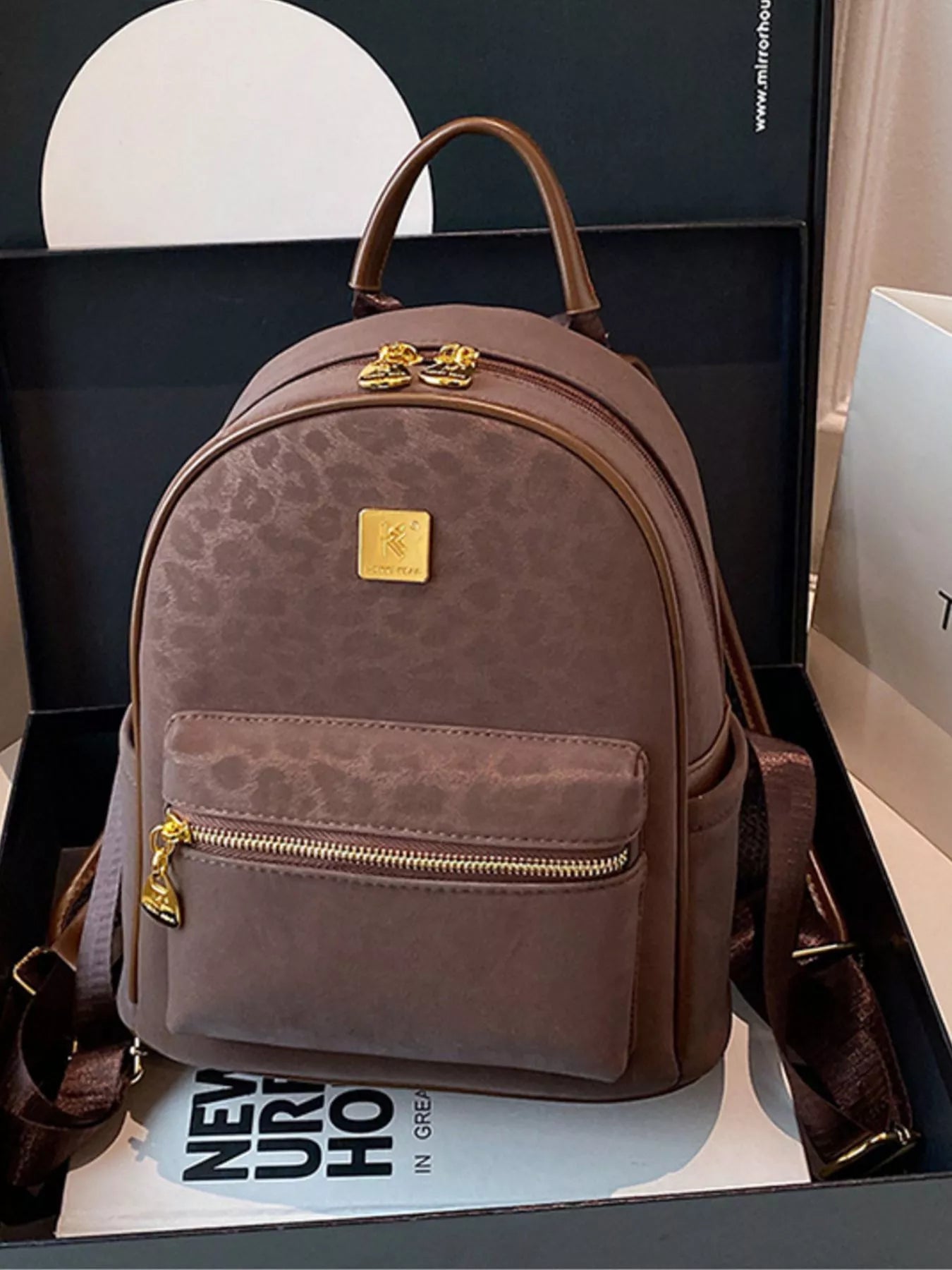 Vintage Style Leather Backpack Bag