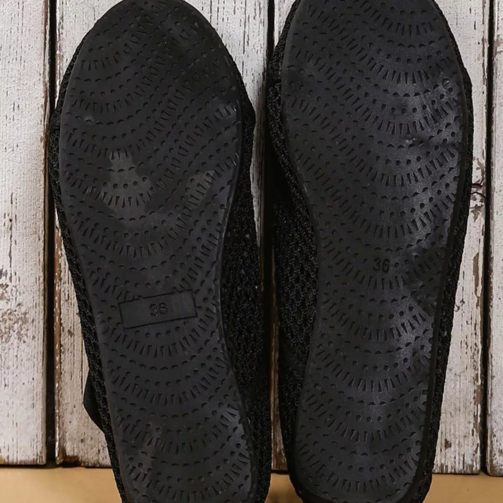 Mesh Round Toe Slip-Ons