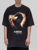 Men's Vintage Washed Horse Graphic T-Shirt