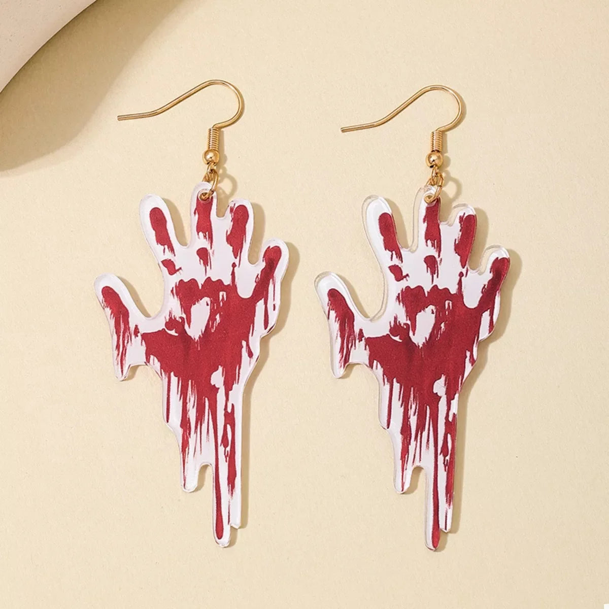 Halloween Bloody Hand Dangle Earrings