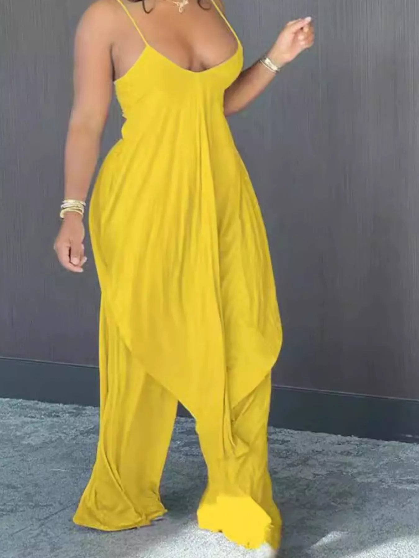 Full Size Asymmetrical Hem Cami and Pants Set Plus Size