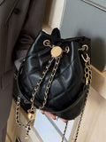 Bucket Crossbody Bag with Chain