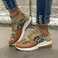 Leopard Lace Up Sneakers