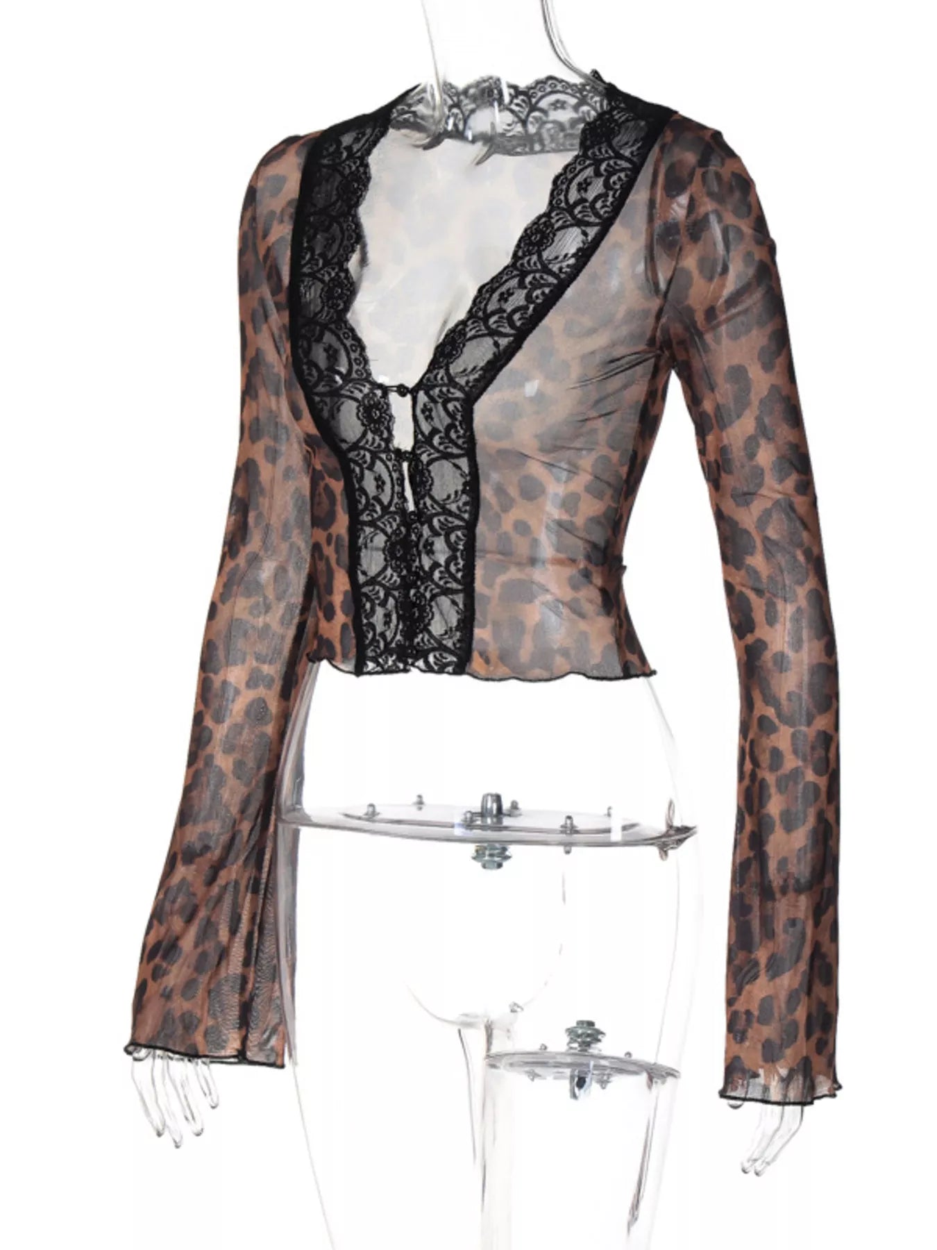 Lace Detail Long Sleeve Top