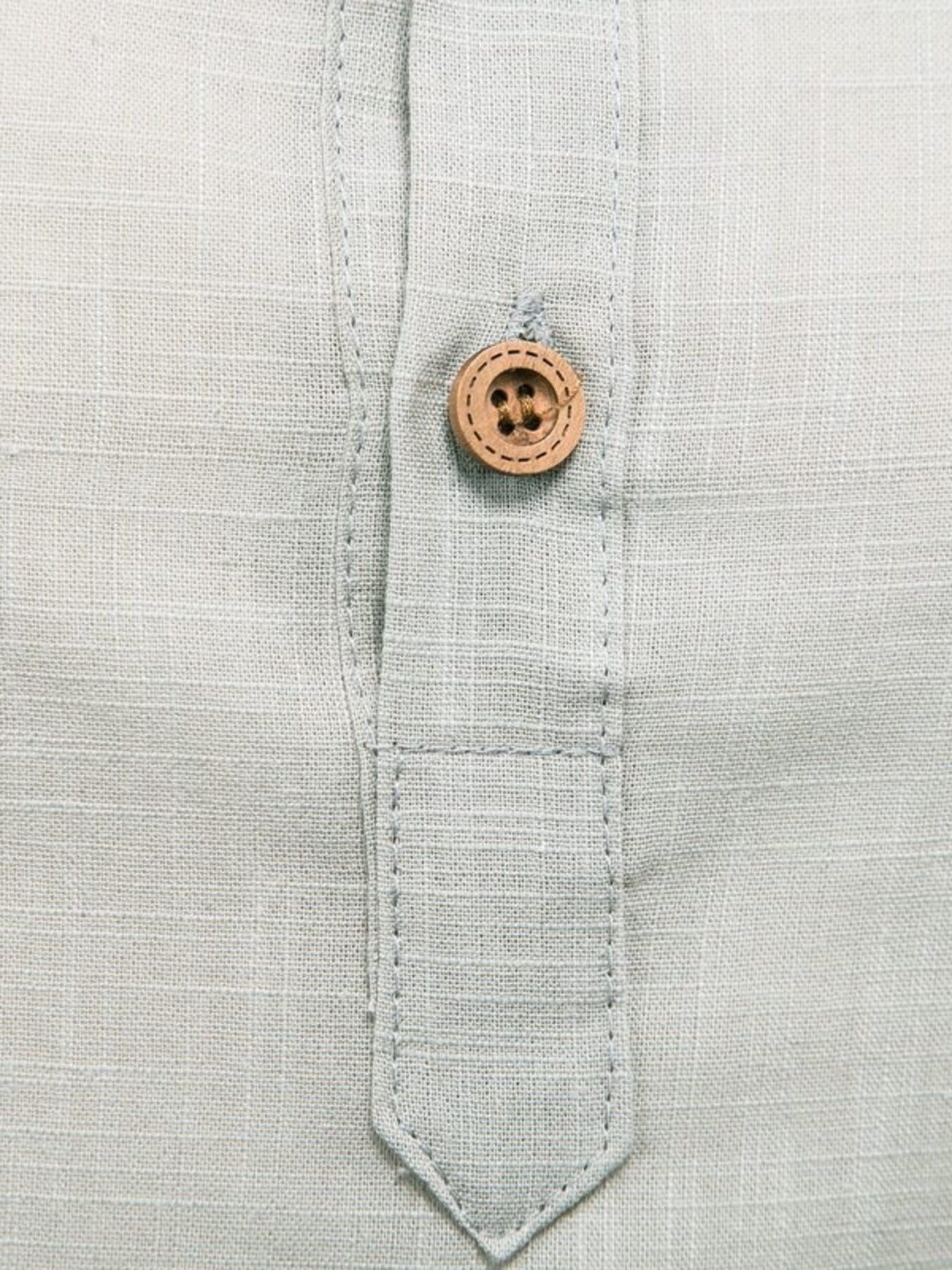 Men's Plus Size Button Detail Long Sleeve Shirt
