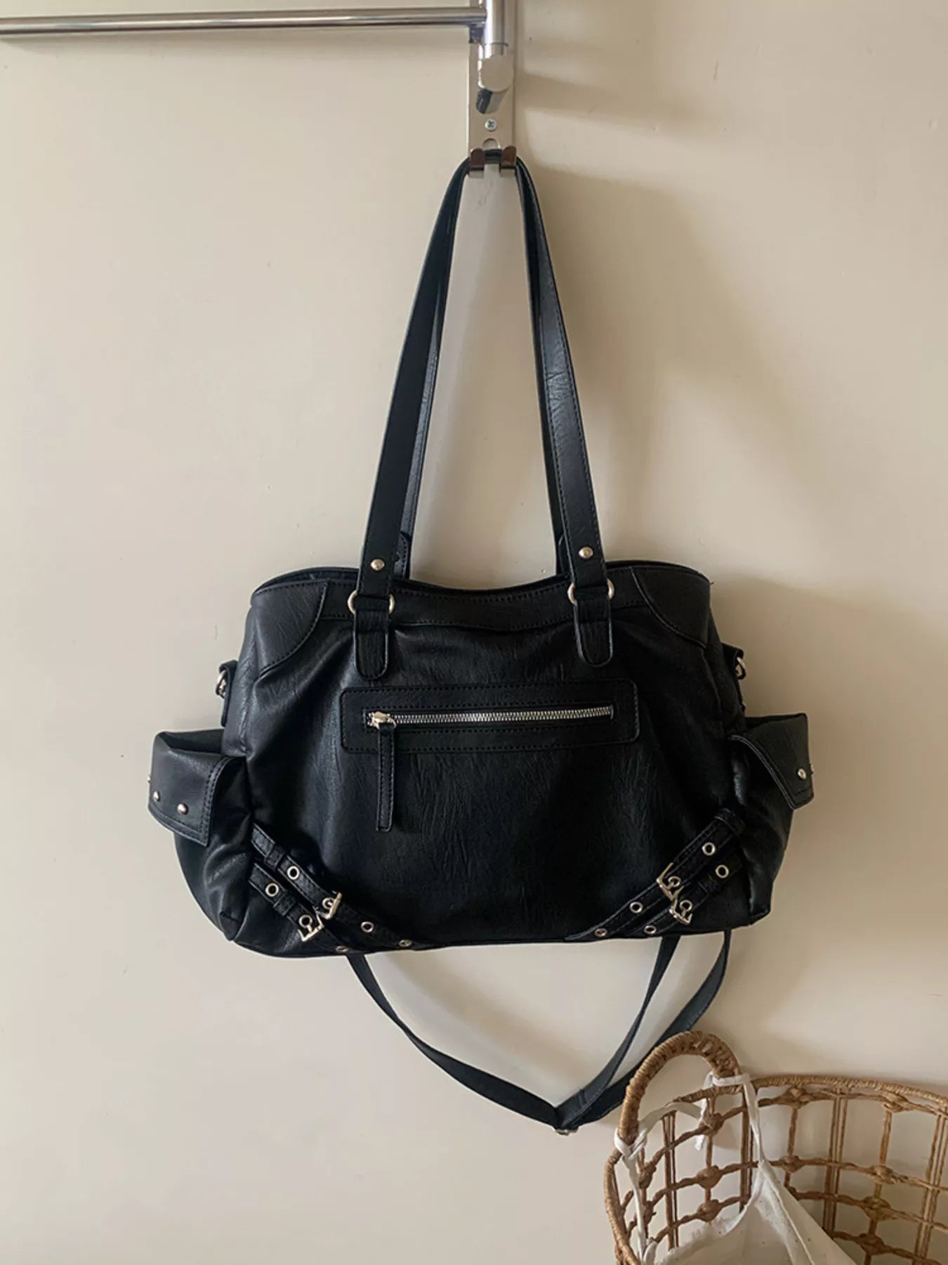 Rivet Decor Crossbody Bag