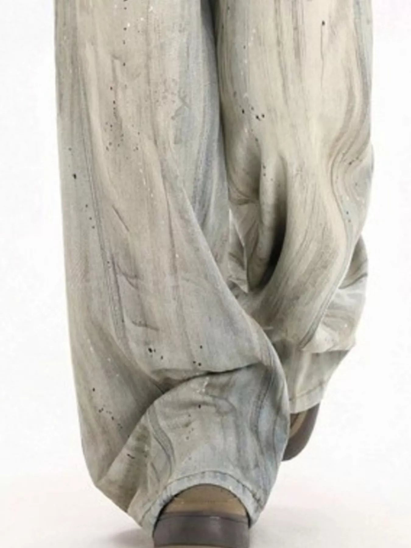 Men's Full Size Vintage Wash Wide Leg Jeans Plus Size