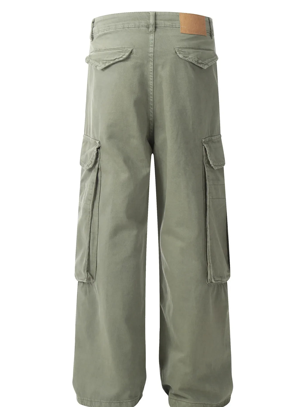 Men's Wide Leg Cargo Jeans with Multi Pockets